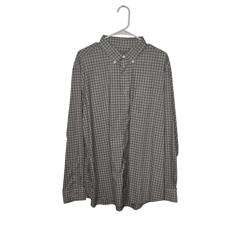 Southern Shirt Men's Blue & Cream Plaid Button‎ Down Shirt XL